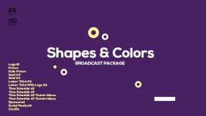 Shapes and Colors Broadcast Package Video Displays template preview