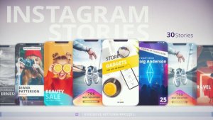 Instagram Stories Video Displays template preview