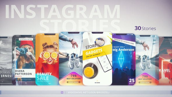 Instagram Stories Video Displays template preview
