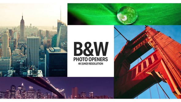Videohive Black & White - Clean Photo Openers Openers template preview