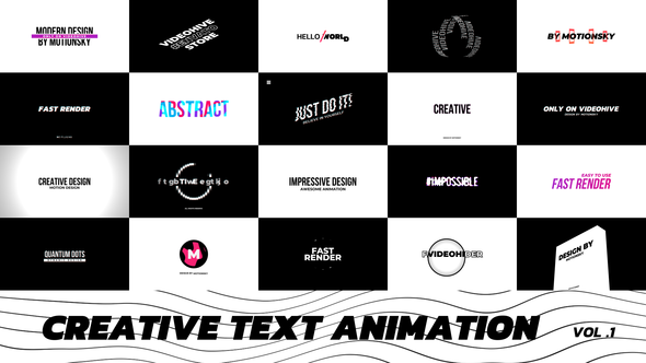 Videohive Creative Text Animation Titles template preview