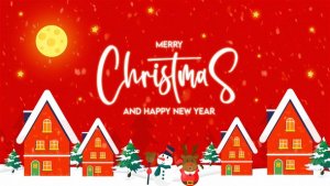 Christmas Red Opener | and Happy New Year | MOGRT Premiere Pro template preview