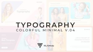 Videohive Typography Slide - Colorful Minimal V.04 Titles template preview