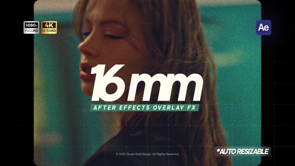 Videohive 16mm Film Overlay Effect Elements template preview