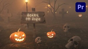 Scary Halloween 3D Logo Intro Premiere Pro Premiere Pro template preview