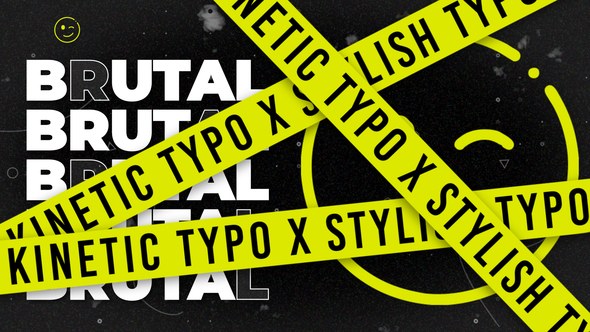 Videohive Brutalizm Typo Titles template preview