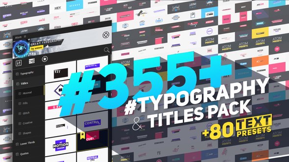Videohive Big Pack of Typography | Atom Titles template preview