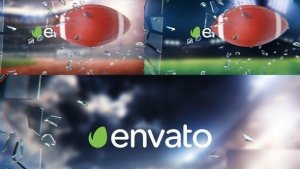 Videohive American Football Logo/Glass Shattering Logo Stings template preview