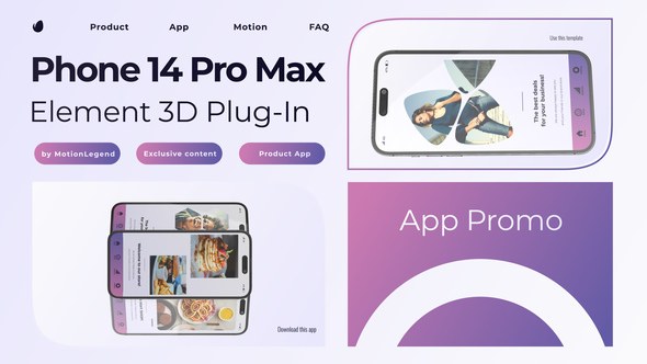 Videohive App Promo Phone 14Pro Product Promo template preview