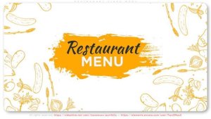 Videohive Restaurant Video Menu Product Promo template preview