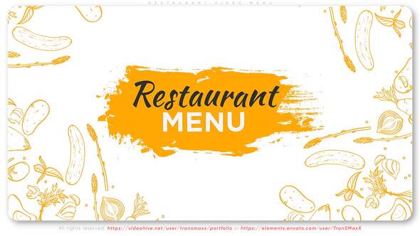Videohive Restaurant Video Menu Product Promo template preview