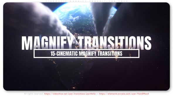 Videohive Cinematic Magnify Transitions Pack Elements template preview