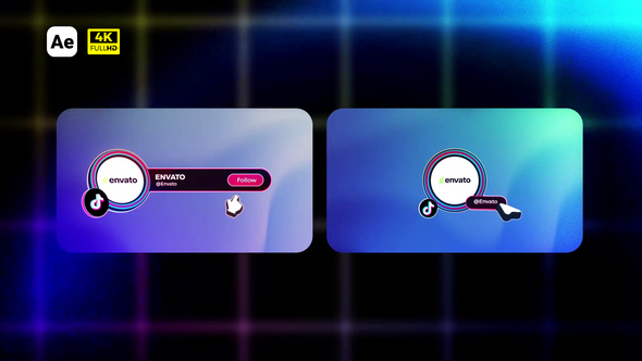 Videohive 3D TikTok Follow & Profile Banner Elements template preview