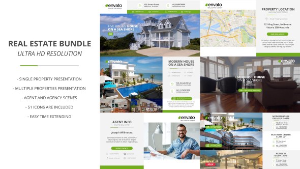 Real Estate Bundle Video Displays template preview