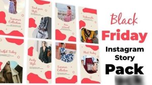 Videohive Black Friday Instagram Story Pack Video Displays template preview