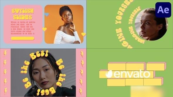 Videohive Abstract Vintage Slideshow for After Effects Openers template preview