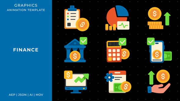 Videohive Finance | Animated Graphics After Effects Template Elements template preview