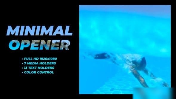 Videohive Minimal Opener 48999292 Openers template preview