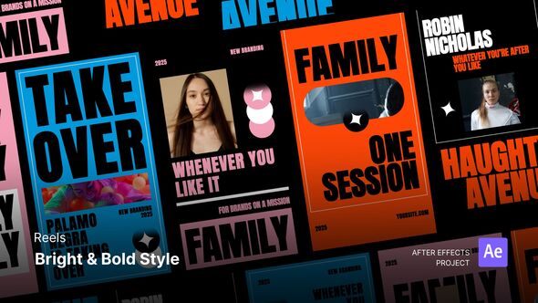 Videohive Reels - Bright & Bold Style After Effects Project Files Product Promo template preview