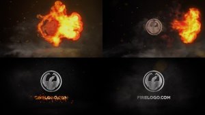 Videohive Fire And Chrome Logo | After Effects Logo Stings template preview