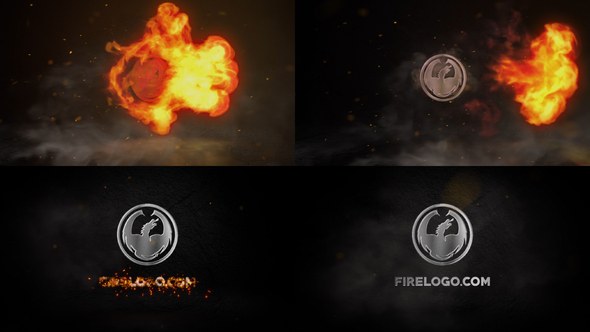 Videohive Fire And Chrome Logo | After Effects Logo Stings template preview