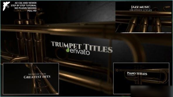 Videohive Jazz trumpet Titles Openers template preview