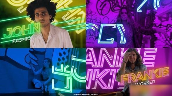 Videohive Neon Freeze Opener Openers template preview