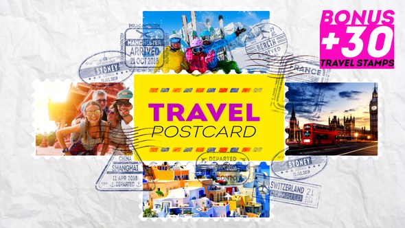 Videohive Travel Postcard Titles template preview