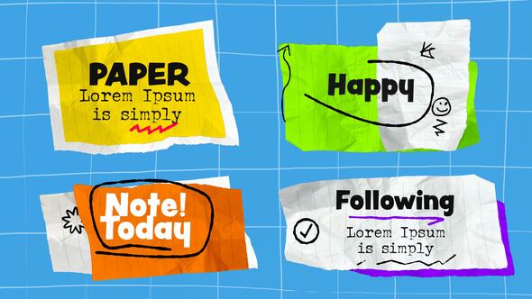 Videohive Paper Titles 59328921 Titles template preview