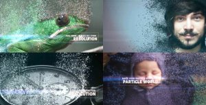 Particle World Slideshow Video Displays template preview