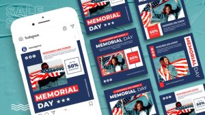 Videohive Memorial Day Instagram Post 45496267 Product Promo template preview