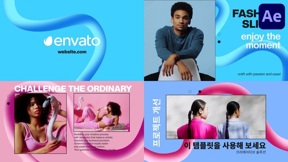 Videohive Gradient Fashion Slides for After Effects Openers template preview