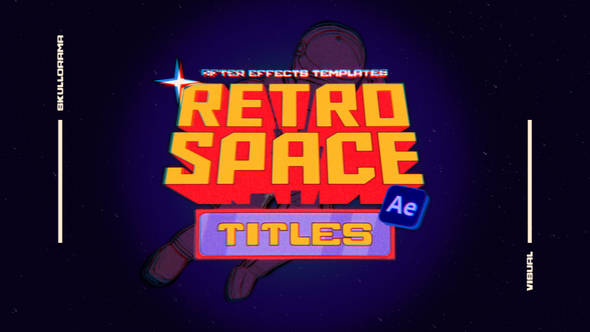 Videohive Retro Space Titles Titles template preview
