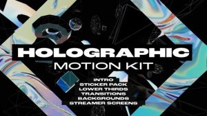 Videohive Holographic Motion Kit Broadcast-packages template preview