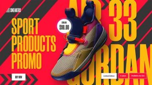 Videohive Sport Products Sale Promo. Sneakers Product Promo template preview