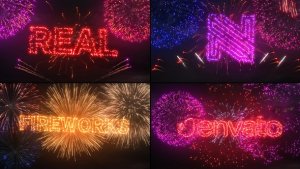 Videohive Fireworks Logo & Titles Ramadan template preview