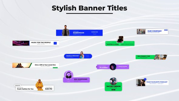 Videohive Stylish Banner Titles Elements template preview
