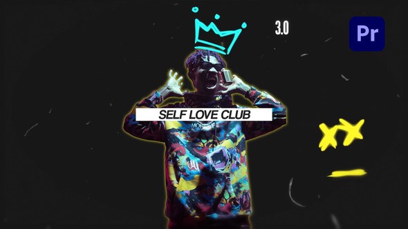 Grunge Neon Personal Promo Premiere Pro template preview