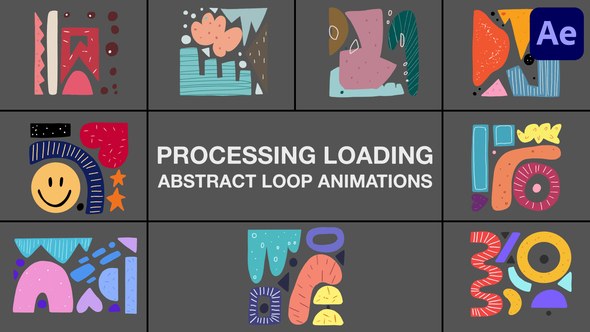 Videohive Processing Loading Abstract Loop Animations for After Effects Elements template preview
