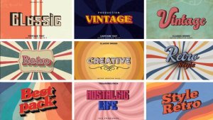 Videohive Retro Vintage Titles Titles template preview