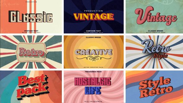 Videohive Retro Vintage Titles Titles template preview