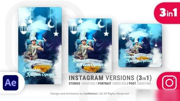 Videohive Instagram Ramadan Kareem Intro || Ramadan Opener (3 in 1) Ramadan template preview