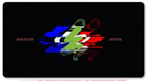 Videohive Bad Glitch Logo Logo Stings template preview