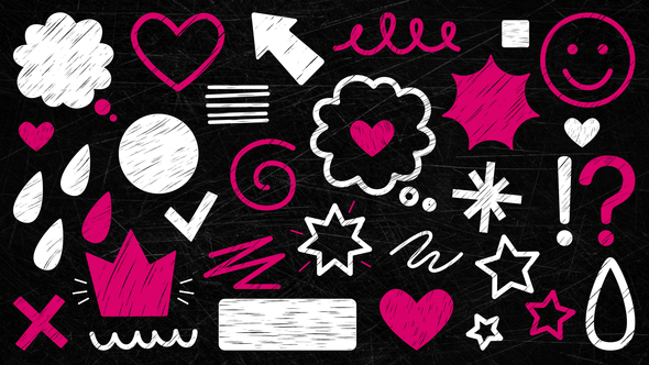 Videohive Hand Drawn Design Elements Infographics template preview