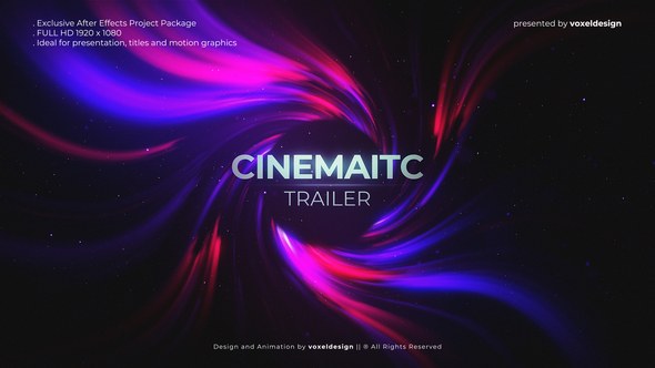 Videohive The Twirl Cinematic Title Video Displays template preview