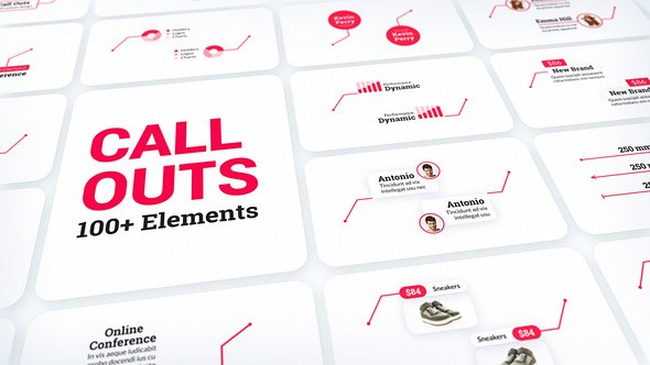 Videohive Call-Out Titles Pack Elements template preview