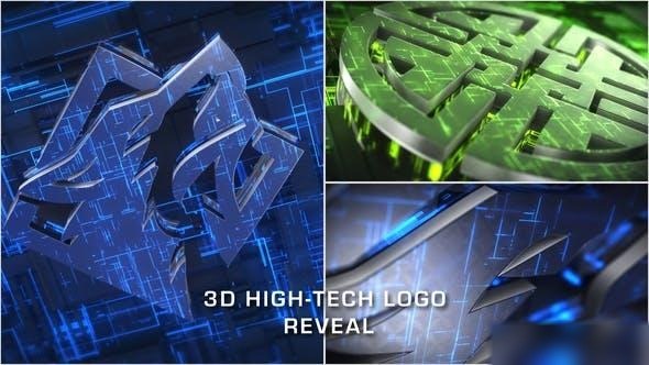 Videohive 3D High-Tech Logo Reveal Logo Stings template preview