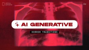 Videohive AI Generative Horror Transitions | Vertical | After Effects Elements template preview