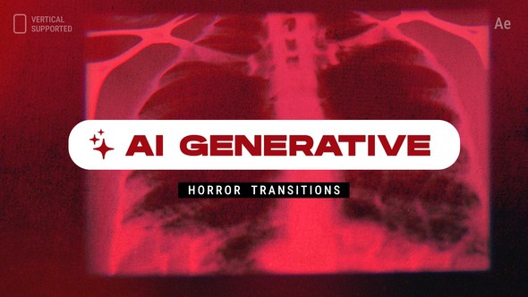 Videohive AI Generative Horror Transitions | Vertical | After Effects Elements template preview