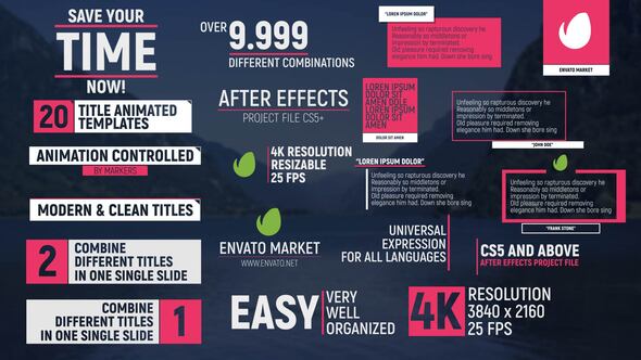 Videohive Modern & Clean Titles and Lower Third Titles template preview